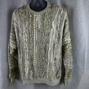 Vintage Men's Tundra Sweater Textured Crew Neck